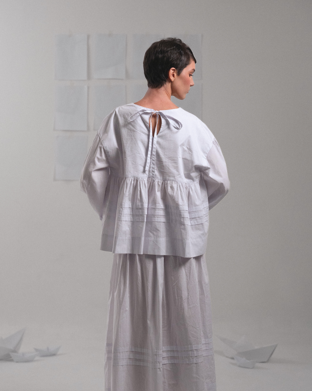 bata origami branca