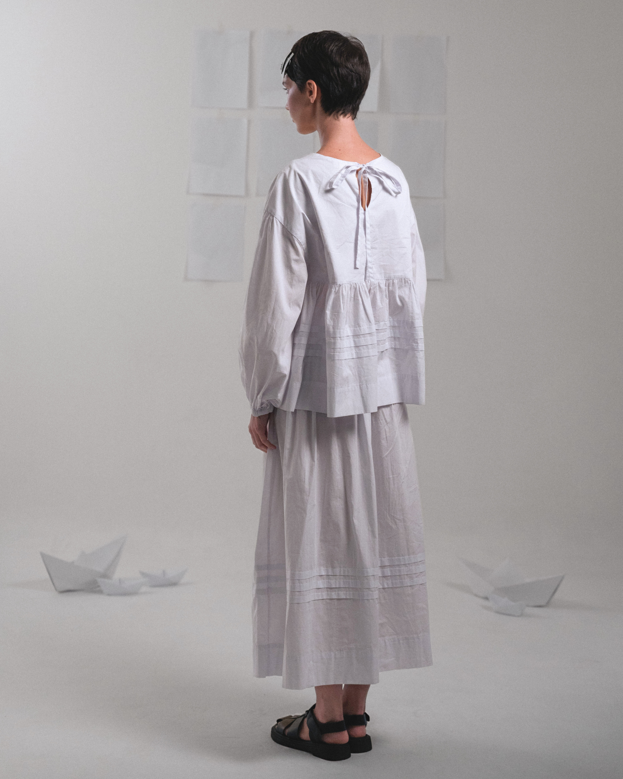 bata origami branca